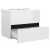 Stylish Sink Cabinet & Basin in High Gloss White | HipoMarket