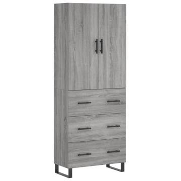 Highboard Grey Sonoma - Stylish Engineered Wood Storage