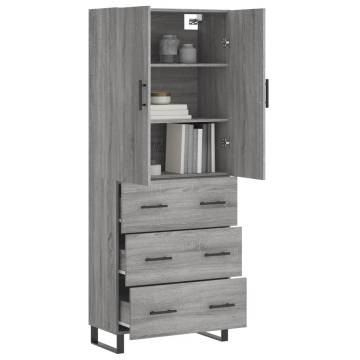 Highboard Grey Sonoma - Stylish Engineered Wood Storage