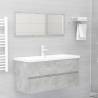 Sink Cabinet with Built-in Basin - Concrete Grey Engineered Wood