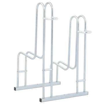 Galvanised Steel Bicycle Stand for 2 Bikes - Space-Saving Solution