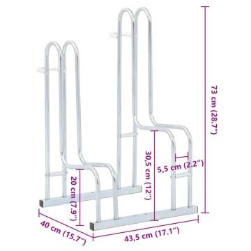 Galvanised Steel Bicycle Stand for 2 Bikes - Space-Saving Solution