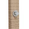 Beige Outdoor Shower | Poly Rattan & Acacia Wood - Hipomarket