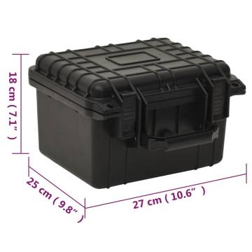 Portable Flight Case Black 27x25x18 cm - Durable Protection