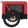 Pet Bike Trailer in Red & Black - Oxford Fabric & Iron | HipoMarket