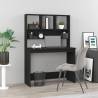 Desk with Shelves Black 102x45x148 cm Engineered Wood Colour black 