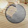 Outdoor Carpet Grey Ø120 cm PP Colour grey Size Ø 120 cm Quantity in Package 1 