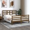 Bed Frame Honey Brown Solid Wood 150x200 cm King Size Colour honey brown Size 150 x 200 cm 