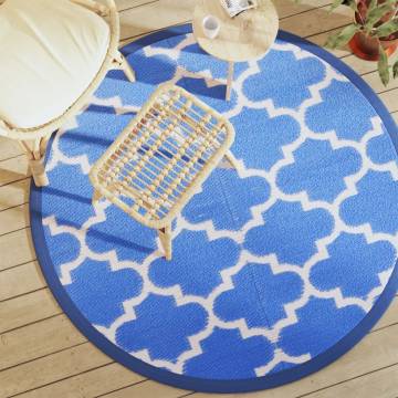 Outdoor Carpet Blue Ø160 cm PP | Trendy & Durable Design