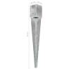 Ground Spikes 6 pcs Silver Galvanised Steel - Durable & Practical