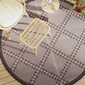 Trendy Outdoor Carpet Brown Ø200 cm | Durable & Stylish