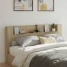 Headboard Cabinet with LED Sonoma Oak 200x16.5x103.5 cm Colour sonoma oak Size 200 x 16.5 x 103.5 cm Quantity in Package 1 