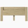 Headboard Cabinet with LED Sonoma Oak - Modern Design