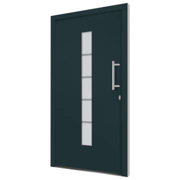 Premium Anthracite Front Door - Aluminium & PVC, 100x210 cm