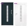 Premium Anthracite Front Door - Aluminium & PVC, 100x210 cm