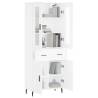 Elegant Highboard in White - 69.5x34x180 cm | HipoMarket