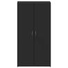 Stylish Black File Cabinet - 60x32x115 cm Engineered Wood