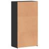 Stylish Black File Cabinet - 60x32x115 cm Engineered Wood