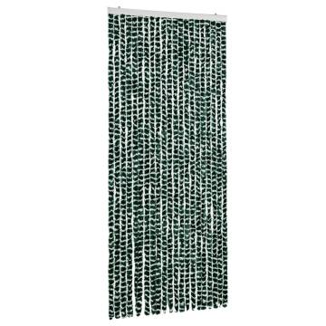 Insect Curtain Green & White 90x220 cm Chenille - Hipomarket