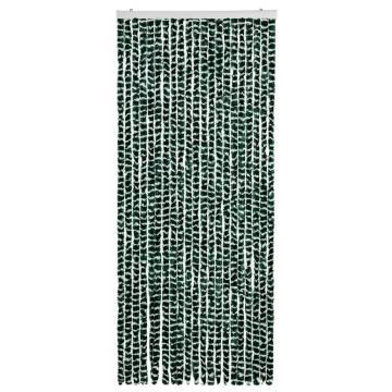 Insect Curtain Green & White 90x220 cm Chenille - Hipomarket