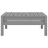 Garden Footstool Grey Solid Pinewood - Stylish & Durable