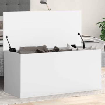 White Engineered Wood Storage Box - 100x42x46 cm | HipoMarket