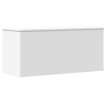 White Engineered Wood Storage Box - 100x42x46 cm | HipoMarket