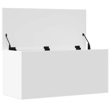 White Engineered Wood Storage Box - 100x42x46 cm | HipoMarket