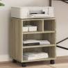 Printer Stand with Wheels Sonoma Oak 41x32x48 cm Colour sonoma oak 