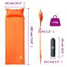 Self Inflating Camping Mattress with Pillow - 1 Person Orange