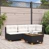 Garden Table Black 55x55x36 cm Poly Rattan Acacia Wood Colour black Quantity in Package 1 Material full weaving 