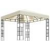 Gazebo with LED String Lights 3x3m - Elegant Cream Shade