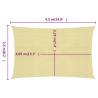 Beige Sunshade Sail 2.5x4.5 m - UV & Mould Resistant