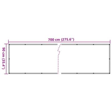 Garden Privacy Screen Plant Look Green - 700x90 cm PVC