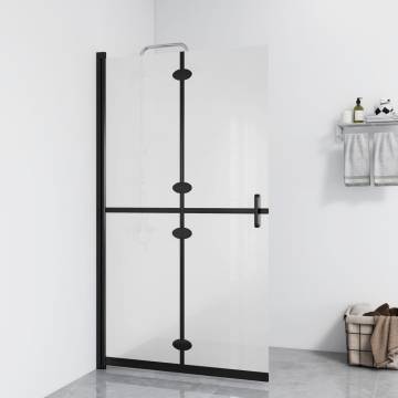 Foldable Walk-in Shower Wall - Frosted ESG Glass 100x190 cm