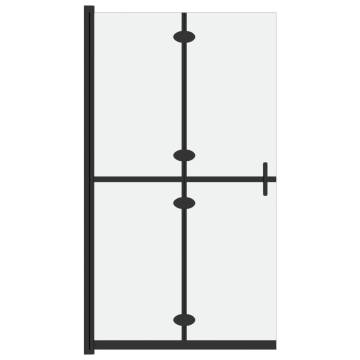 Foldable Walk-in Shower Wall - Frosted ESG Glass 100x190 cm