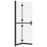 Foldable Walk-in Shower Wall - Frosted ESG Glass 100x190 cm