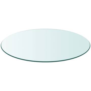 800mm Round Tempered Glass Table Top - Durable & Stylish