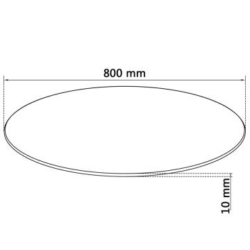 800mm Round Tempered Glass Table Top - Durable & Stylish