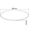 800mm Round Tempered Glass Table Top - Durable & Stylish