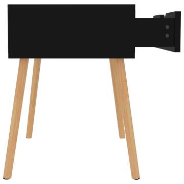 Black Bedside Cabinet - 40x40x56 cm Engineered Wood