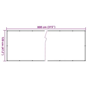 Garden Privacy Screen Plant Look Green 800x120 cm PVC