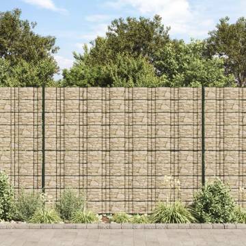 Garden Privacy Screen Coarse Stone Look Grey 35x0.19m PVC