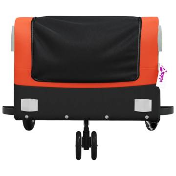 Durable Bike Trailer Black & Orange - 30 kg Capacity