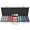 Poker Set with 500 Chips Aluminium Max. Number of Players 4 Number of 500 