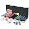 Poker Set with 500 Chips in Aluminium Case | Hipo Market