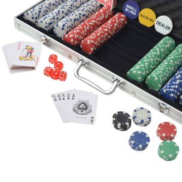 Poker Set with 500 Chips in Aluminium Case | Hipo Market