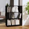 Book Cabinet/Room Divider Black 80x25x101 cm Solid Wood Pine Colour black Quantity in Package 1 