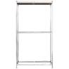 2-Layer Tire Rack Silver | Steel Storage Solution | 110x40x180 cm