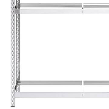 2-Layer Tire Rack Silver | Steel Storage Solution | 110x40x180 cm